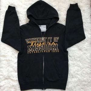 Men’s Soffe Black Univ of Mo Tigers Hoodie Sz Med